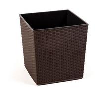 Gėlių vazonas JUKA Rattan 190x190mm Tamsiai rudas