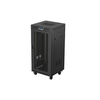 Lanberg Rack cabinet 19" free-standing 24U/600x600 (flat pack) with mesh door LCD V2, black | Lanberg|FF01-6624-23BL