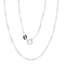 Vaikiška sidabrinė grandinėlė Singapūras 1.5 mm, 925, 38 cm