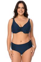 Bikini liemenėlė moterims, Vivisence, maudymosi kostiumėlis, bikinio viršus, be modelio, minkštos liemenėlės kaušeliai, užsegamas nugaroje, tamsiai mėlyna, 80C, 80C