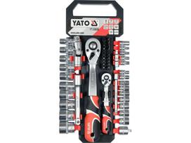 Įrankių galvučių komplektas 1/4″ ir 1/2″ 51 vnt CrV plienas AS-Drive lagaminas YT-38680 YATO