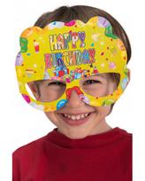 Popierinės kaukės su užrašu Buon Compleanno, 6 vnt