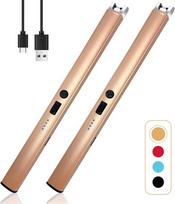2 vnt. vėjo nepraleidžiantys USB žiebtuvėliai su LED