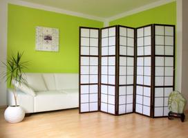 Kambario Skirtuvas, Paraventas Shoji, 175x220 cm, Juoda