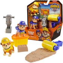 Psi Patrol Rubble & Crew rinkinys su kinetiniu smėliu