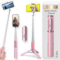 Asmenukių lazda ("Selfie sticks") LIVMAN Oth-AB202 - daugiafunkcis asmenukių lazdas ir trikojis su nuotolinio valdymo pultu, 0,8m