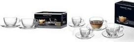 Ritzenhoff & Breker Cappuccino-Set BARISTA, 4-teilig aus Klarglas, spülmaschinenfest, Cappuccinotasse 220 ml, - 1 Stück (822021)