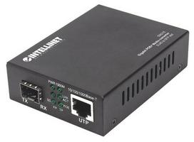 Intellinet Gigabit PoE+ Media Converter RJ45 SFP 120km