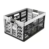 Keeeper Folding box with a load capacity of up to 50kg, Ben, 54x37x28cm, 45L, light silver