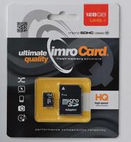 IMRO 10/128G UHS-I ADP memory card, 128GB MicroSDHC Class 10