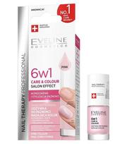 Nagų kondicionierius Eveline Cosmetics Nail Therapy Prof. 6in1 Care&Colour Pink, 5ml