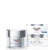 Dieninis kremas nuo senėjimo Eucerin Hyaluron-Filler Day SPF30 + papildymas su hialurono rūgštimi, nuo raukšlių, visų tipų odai