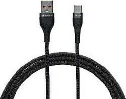 USB kabelių ieškiklis USB A–USB C 1 m BK greitas įkrovimas, duomenų sinchronizavimas, juodas
