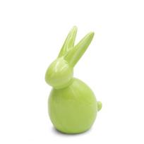 Dekoratyvinė zuikio figūrėlė, 7 cm, žalia, 1 vnt.