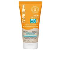 Veido saulės kremas Topicrem Sun Protect matinio efekto putų kremas SPF50+ 24 h drėkinimas, atsparus vandeniui, mišriai ir riebiai odai