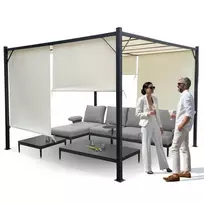 Garden PERGOLA Para Sole ZONA 3x3x2m Waterproof roofing ROLLERS SP0836