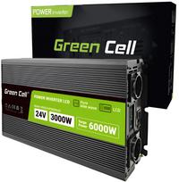 Przetwornica Green Cell PowerInverter LCD 24V/230V 3000W/6000W (INVGC24P3000LCD) | INVGC24P3000LCD | 5904326374577