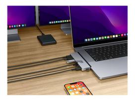 Stotis/replikator HyperDrive HD575 USB-C (HD575-GRY-GL) | HD575-GRY-GL | 6941921148300