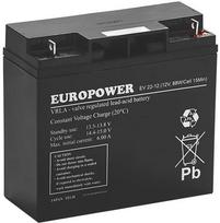 Akumulator AGM EUROPOWER serii EV 12V 20Ah/C10 | EV 22-12 | 5902367800215