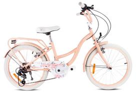 20 colių vaikiškas dviratis mergaitėms Shimano 6 pavaros Flower Bike abrikoso spalvos Sun Baby, 20 colių vaikiškas dviratis mergaitėms Shimano 6 pavaros Flower Bike abrikoso spalvos Sun Baby