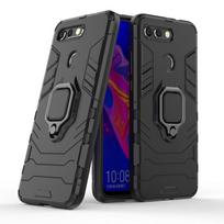Smūgiams atsparus magnetinis žiedas-stovas šarvuotas dėklas Huawei Honor View 20 Honor V20 galinis dangtelis automobilio laikiklis telefono dėklas Honor V20 dėklui For Honor V20 tamsiai mėlyna spalva