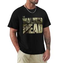 The Walking Dead Marškinėliai Linksmas Vyriškas Medvilninis Trumpomis Rankovėmis T-shirt Individualizuotas Partnerio Viršutinis Drabužis Šaunus S smėlis