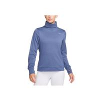 Nike Therma-Fit Solid Color Sports Training Running Long Sleeve Knit Shirt Women tops Finn-Blue FB5307-491 2XL