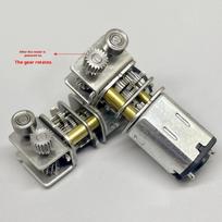 N20 Turbo Sliekinis Variklis, Pilnai Metalinė Pavarų Dėžė, Stačiakampis Išėjimas 120RPM, DC 3V/5V/6V 3D Spausdinimo Įrenginiui Onesize