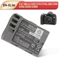 Įkraunama ličio baterija, skirta Nikon D50 D70 D70s D80 D90 D100 D200 D300S D300 D700 EN-EL3E fotoaparatui, 1500mAh 7.4V