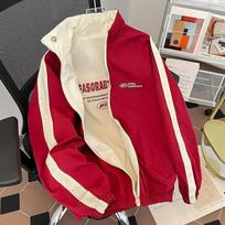 Youth Spring/Fall Waterproof Windbreaker Causal Couple's Casual Stand Collar Reversible Jacket Top for Men and Women XS