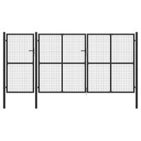 Sodo vartai antracito spalvos 400x150cm plienas