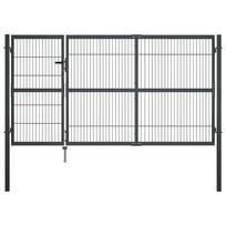 Sodo vartai su stulpais antracito s12350x140 cm plienas