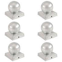 Stulpų dangteliai 6vnt 91x91mm galvanizuotas metalas