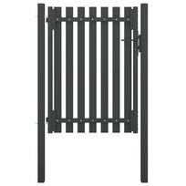 Sodo tvoros vartai plieniniai 100x125 cm antracito spalvos
