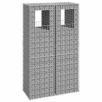 Gabionų krepšių kolonos 2vnt 50x50x180cm geležis