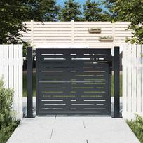 Sodo vartai antracito spalvos 100x75 cm plienas kvadratinis dizainas