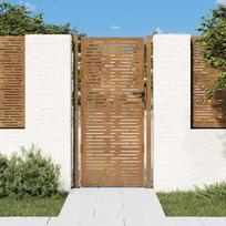 Sodo vartai 100x200 cm Corten plienas kvadratinis dizainas