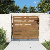 Sodo vartai 85x75 cm Corten plienas kvadratinis dizainas