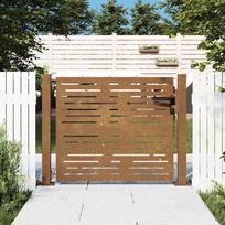 Sodo vartai 100x100 cm Corten plienas kvadratinis dizainas