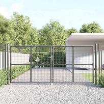 Tinkliniai sodo vartai antracito spalvos 300x125 cm cinkuotas plienas