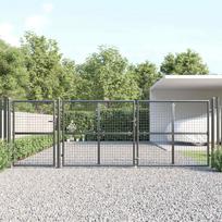 Tinkliniai sodo vartai antracito spalvos 400x125 cm cinkuotas plienas