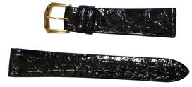 SEIKO Watch Watch Crocodile Authentic [Seiko] Band, Strap, 18mm, DA30, Leather, Black, Men's,