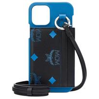 MCM Visetos Leather iPhone Case with Detachable Strap & Card Slot for Daily Use Basic Set (Bag+Dust Bag)