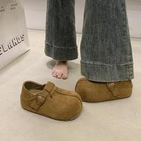 Stipriu padu, viduje pakylėtos Birkenstock, naujas ruduo, galima avėti du kartus, laisvalaikio,  skrudintos duonos  stiliaus viengubas batų dydis 34 chaki