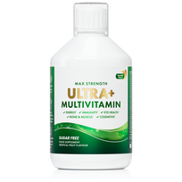 Swedish Nutra - Ultra+ Multivitamin, skysti multivitaminai su mineralais, vitaminais ir probiotikais, 500 ml