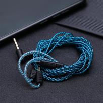 0.78mm 2 Pin Audio Upgrade Cable 3.5mm Plug with Mic Earbuds Cable Single Crystal Copper for Weston 1964 UE3X UE18 W4R Headphone varis