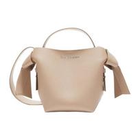 Acne Studios Musubi Detachable Shoulder Strap Debossed Logo Mini Handbag Women handbags Gray-Brown A10340-CGZ Basic Set (Bag+Dust Bag)