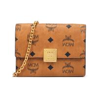 MCM Konjako spalvos Visetos monogramos pirkinių krepšys Auksinė metalinė plokštelė Struktūriška forma Viršutinės rankenos kasdieniam keliavimui ir darbui Basic Set (Bag+Dust Bag)