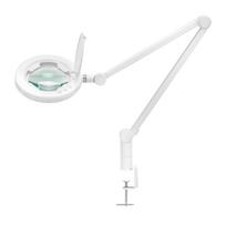 Kosmetologinė lempa su lupa ir reguliuojamu apšvietimu LED GLOW 8021, (balta)