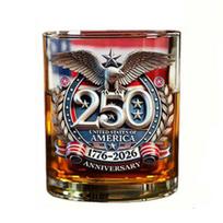 Amerikos 250-ojo jubiliejaus stiklinė „We The People“ viskio stiklinė, alkoholinių gėrimų, burbono, kokteilių stiklinė, patriotiška dovana Tėvo dienai ar veteranams E